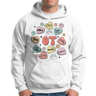 Ot Valentine's Day Occupational Therapy Candy Heart Hoodie - Thegiftio UK