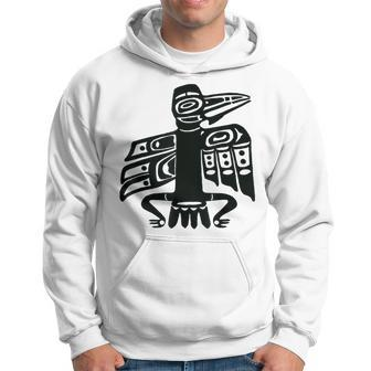 Pacific Northwest Coast Indian-Style Raven Hoodie | Mazezy