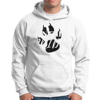 Panther Pride High School Fan Spirit Black Paw Print Hoodie - Monsterry DE