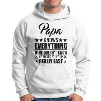 Papa Knows Everything Father's Day Vintage Hoodie - Thegiftio UK
