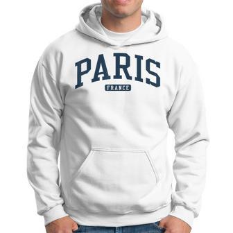 Paris France College University Style Navy Hoodie - Monsterry