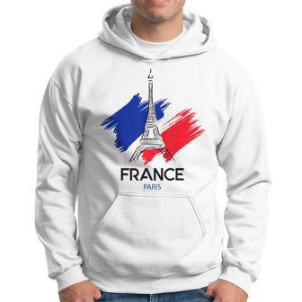 Paris France Flag & Eiffel Tower Graphic Paris Hoodie - Thegiftio UK