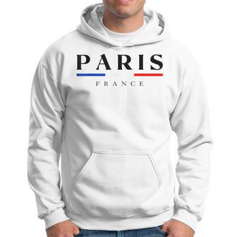 Paris With France Flag Novelty Graphic & Cool s Hoodie - Thegiftio UK