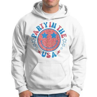 Party In The Usa 4Th Of July Preppy Smile Hoodie - Thegiftio UK