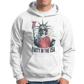 Party In The Usa Statue Of Liberty 4Th Of July Patriotic Hoodie - Thegiftio UK