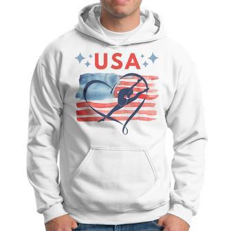 Patriotic American Flag Gymnastics For Usa Gymnasts Hoodie - Thegiftio UK