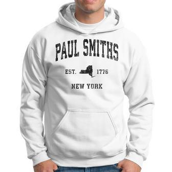 Paul Smiths New York Ny Vintage Athletic Black Sports Hoodie - Monsterry