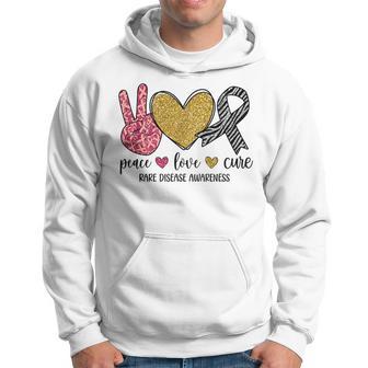 Peace Love Rare Disease Awareness Rare Disease Warrior Hoodie - Monsterry