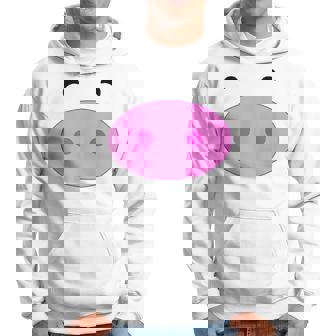 Pig Face Pink Pig Costume Hoodie - Thegiftio
