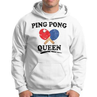 Ping Pong Queen Table Tennis Paddle Hoodie - Monsterry