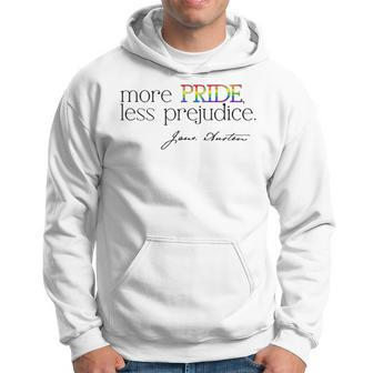More Pride Less Prejudice Jane Austen Lgbt Fun Gay Lit Meme Hoodie - Monsterry UK