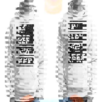 Programmer Eat Sleep Code Repeat Software Engineer Hoodie - Thegiftio UK