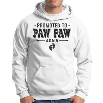 Promoted To Paw Paw Again Grandparents Baby Announcement Hoodie - Monsterry