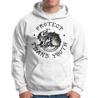 Protect Trans Youth Opossum Support Transgender Lgbt Pride Hoodie - Thegiftio UK