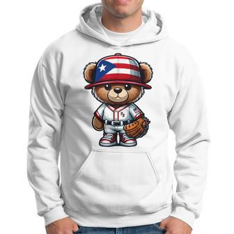Puerto Rico Cute Teddy Bear Boricua Jersey Pr Hoodie - Thegiftio UK
