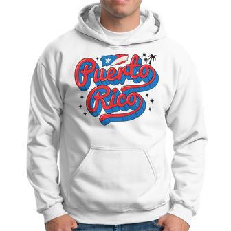 Puerto Rico Flag Hispanic Heritage Month Boricua Rican Retro Hoodie - Thegiftio UK