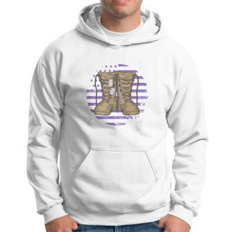 Purple Up Military Child Month Brat Born Resilient And Tough Hoodie - Monsterry DE