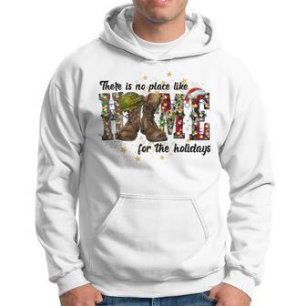 There Is No Place Like Home For The Holidays Veterans Xmas Hoodie - Seseable