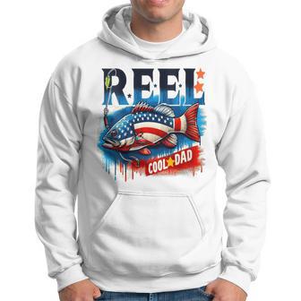 Reel Cool Dad Vintage Fishing Father's Day Daddy Fisherman Hoodie - Thegiftio UK