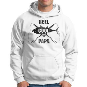Reel Cool Papa Fishing Vintage Black Hoodie - Monsterry