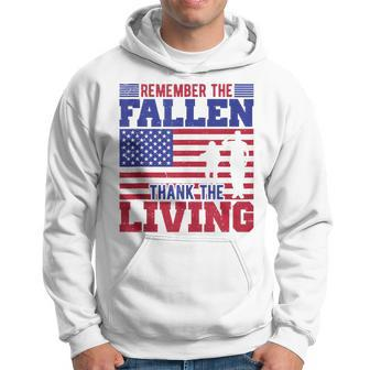 Remember The Fallen Thank The Living Memorial Day Hoodie - Monsterry DE