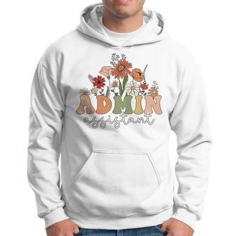 Retro Admin Assistant Wildflowers Administrative Assistant Hoodie - Seseable