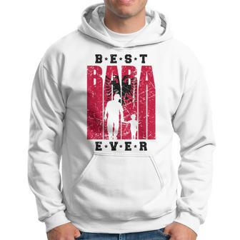 Retro Albania Baba With Son Albanian Dad Of A Boy Shqiptar Hoodie - Monsterry UK