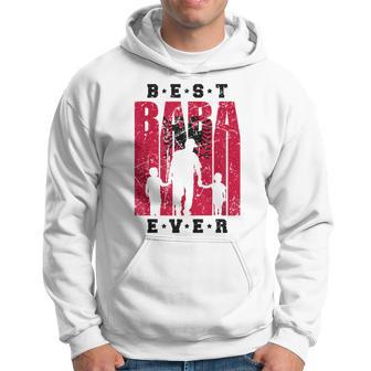 Retro Albania Baba Two Sons Albanian Dad Of 2 Boys Shqiptar Hoodie - Monsterry UK