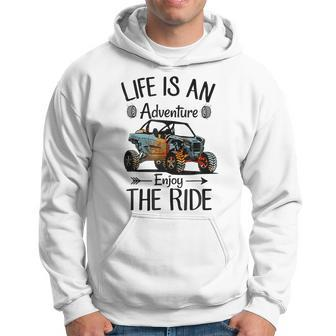 Retro Enjoy The Ride Atv Rider Utv Mud Riding Sxs Offroad Hoodie - Seseable