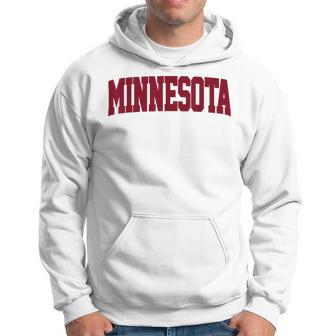 Retro Minnesota Vintage Minnesota Maroon Gold Throwback Hoodie - Thegiftio UK
