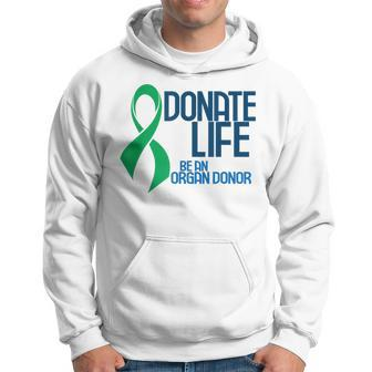 Retro Organ Donation And Green Organ Donor Awareness Ribbon Hoodie - Seseable
