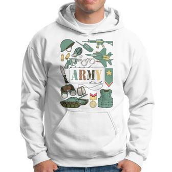 Retro Proud Army Dad Military Dad Dad Father's Day Hoodie - Thegiftio UK