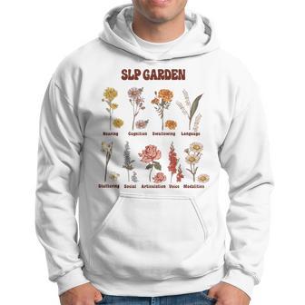 Retro Slp Garden Wildflowers Speech Language Pathologist Hoodie - Monsterry