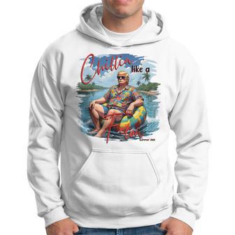 Retro Summer Chillin Like A Felon Trump For President 2024 Hoodie - Thegiftio UK