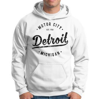 Retro Vintage Detroit Mi Souvenir Motor City Classic Detroit Hoodie - Seseable