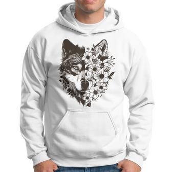Therian Alpha Wolf Grunge Aesthetic Hoodie - Monsterry