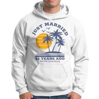 Romantic Matching Couples Print 25Th Wedding Anniversary Hoodie - Monsterry AU