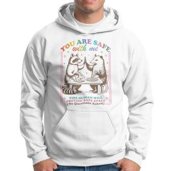 You Are Safe With Me This Human Will Provide Safe Space Lgbt Hoodie - Monsterry CA