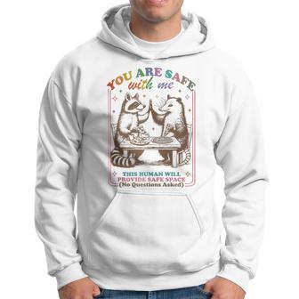 You Are Safe With Me Lgbtq Straight Ally This Human Will Hoodie - Monsterry DE