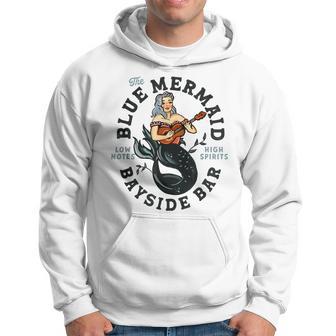 Sailor Mermaid Tattoo Guitar Playing Dive Bar Music Pinup Hoodie - Thegiftio UK