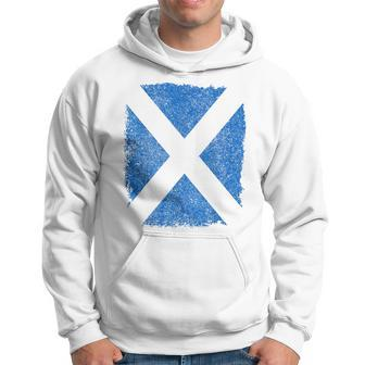Scottish Flag Weathered Look Scotland St Andrews Saltire Hoodie - Thegiftio UK