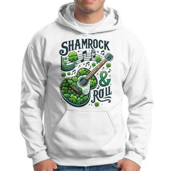 Shamrock N Roll St Patrick's Day Guitar Irish Music Hoodie - Monsterry AU