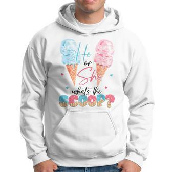 He Or She What's The Scoop Ice Cream Gender Reveal Party Hoodie - Monsterry CA