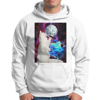 Singing Disco Cat In Space For Cat Lovers Hoodie - Monsterry