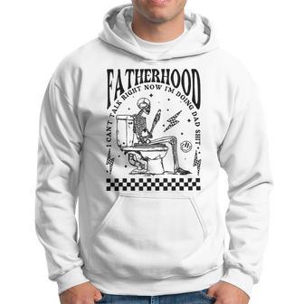 Skeleton I Can't Talk Right Now I'm Doing Dad Shit Hoodie - Thegiftio UK