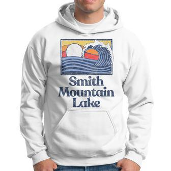 Smith Mountain Lake Retro Surfer Vintage Beach & Wave Hoodie - Monsterry