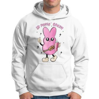 So Peepin's Boujee Retro Pink Style Rabbits Easter Day Hoodie - Seseable