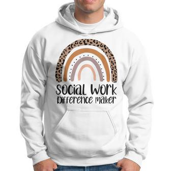 Social Work Difference Maker Msw Graduate Masters Therapist Hoodie - Monsterry