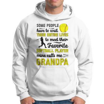 Softball Grandpa Of A Softball Player Softball Grandfather Hoodie - Monsterry