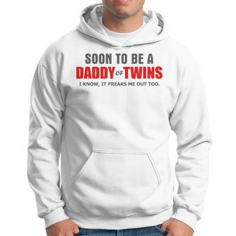 Soon To Be A Daddy Of Twins New Dad Baby Reveal Fathers Day Hoodie - Thegiftio UK